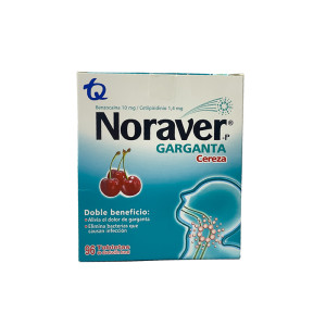 NORAVER GARGANTA CEREZA CAJA X 96 TABLETAS